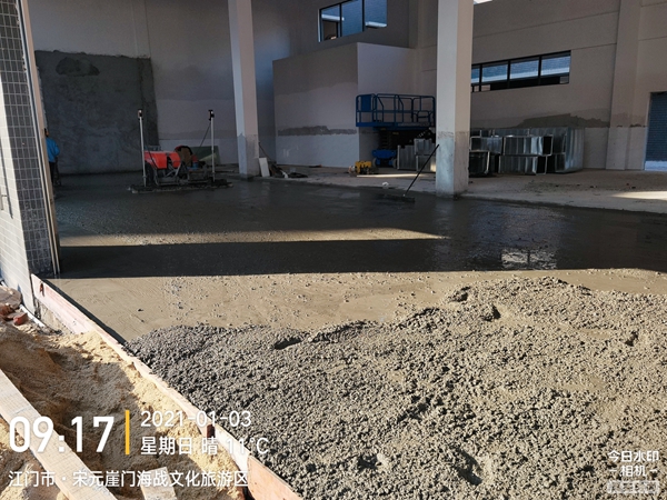 江门市宋元崖门海战文化旅游区倒混凝土